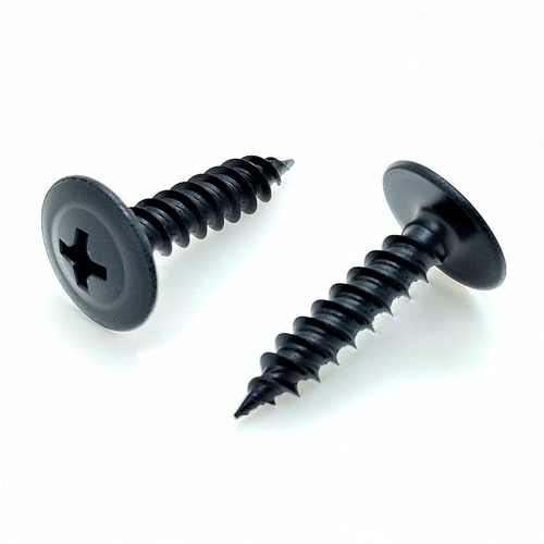 #8 X 3/4", 100 Qty Phillips Small Black Modified Truss Head Screws, Deep Thread - Picture 7 of 12