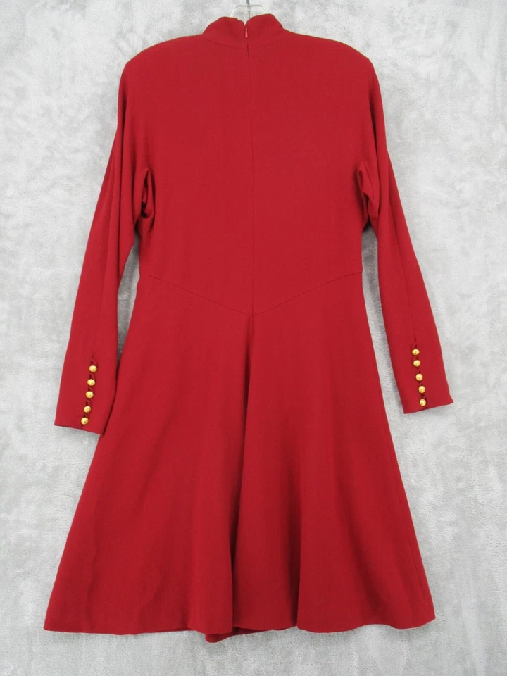 Vestido Linda Allard Ellen Tracy 6 Modesto Acampanado Lana Noche Evento Carrera Clásico Foto 2 de 4