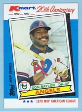 1982 Topps Kmart MVP Series - Don Baylor #35 - 1979 California Angels