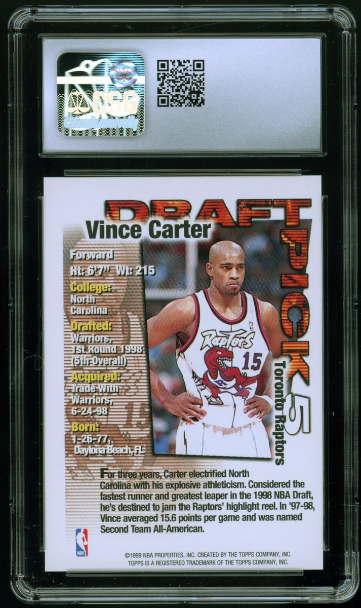 Nba Draft 2005 Toronto Raptors Roster VINCE CARTER 1998-99 Topps