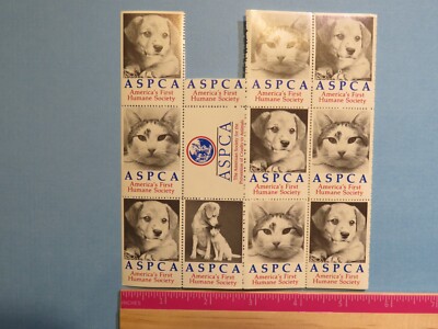 ASPCA = America's First Humane Society - 17 STICKERS of Cats & Dogs - 1980s