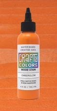 Bright Orange Wood Stain - Crafty Colors Vibrant Water Based Wood Stains
