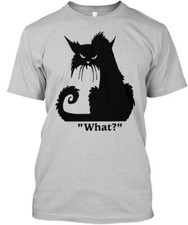 Cat-what - what Tee T-Shirt Made in the USA Size S to 5XL