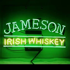 New Jameson Irish Whiskey Neon Light Sign Lamp 17"x14" Acrylic Glass Beer Bar