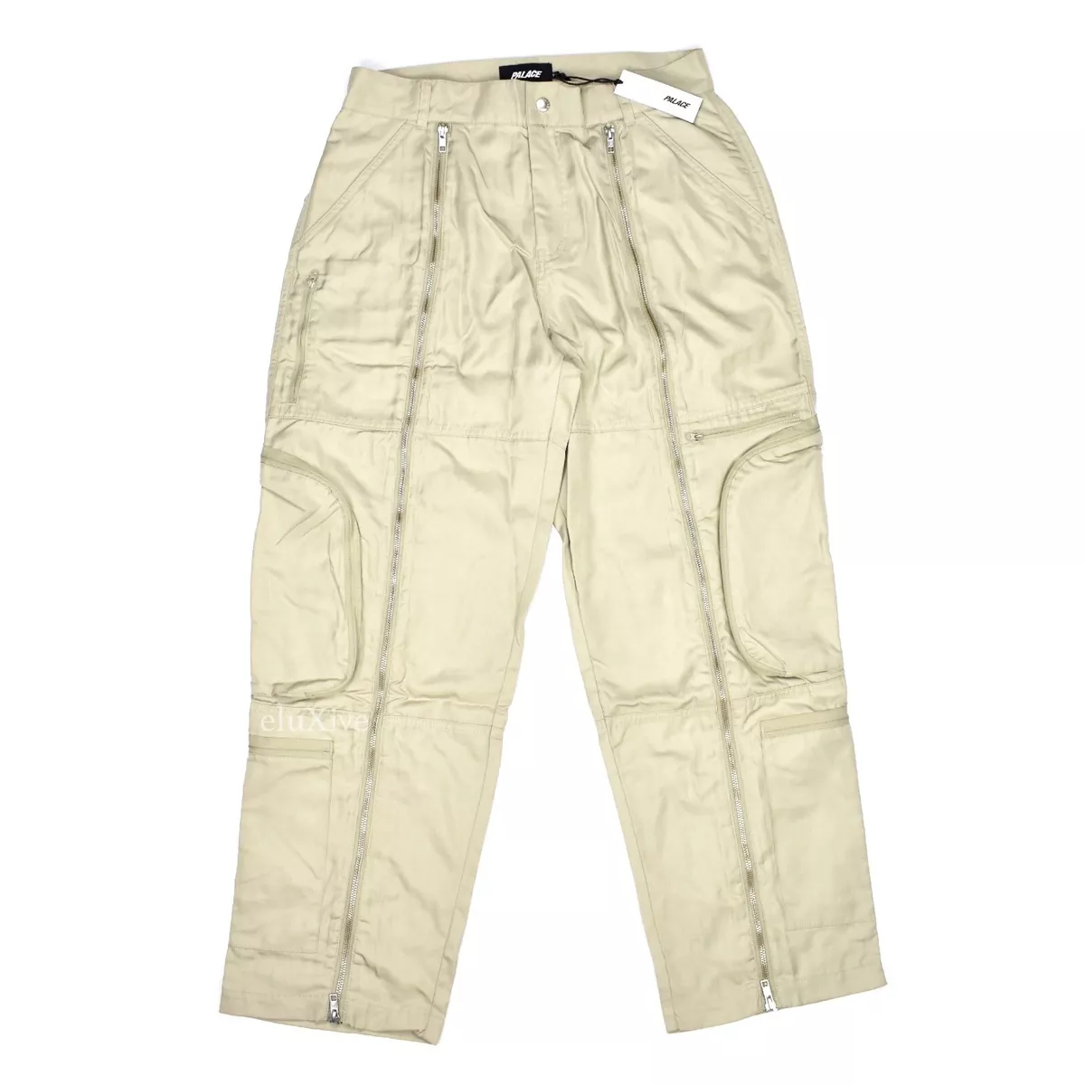 NWT Palace Stone Beige Fl-Aight Nylon Zip Flight Pants Men's 32 SS20  AUTHENTIC