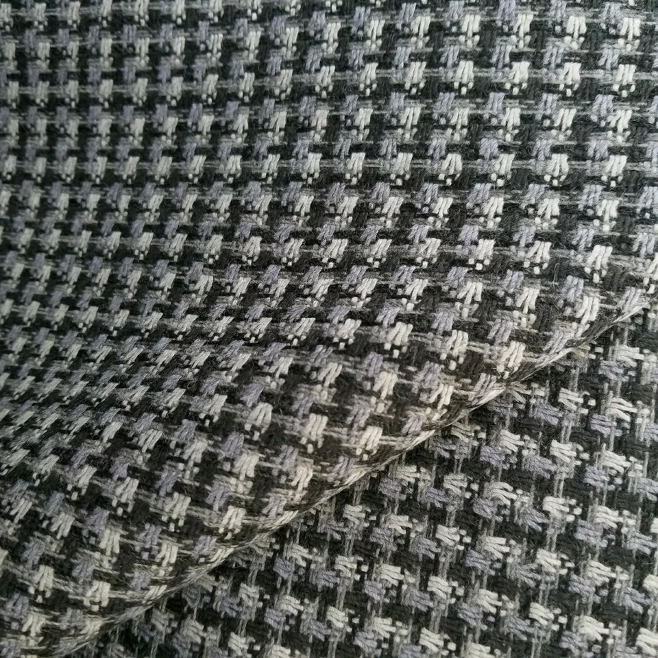 Lana doble cara tweed vintage negro claro púrpura blanco roto 4 yardas  Foto 2 de 4