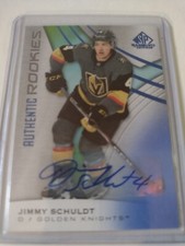 2019-20 SP GAME USED AUTHENTIC ROOKIE AUTO RC BLUE AUTOGRAPH JIMMY SCHULDT