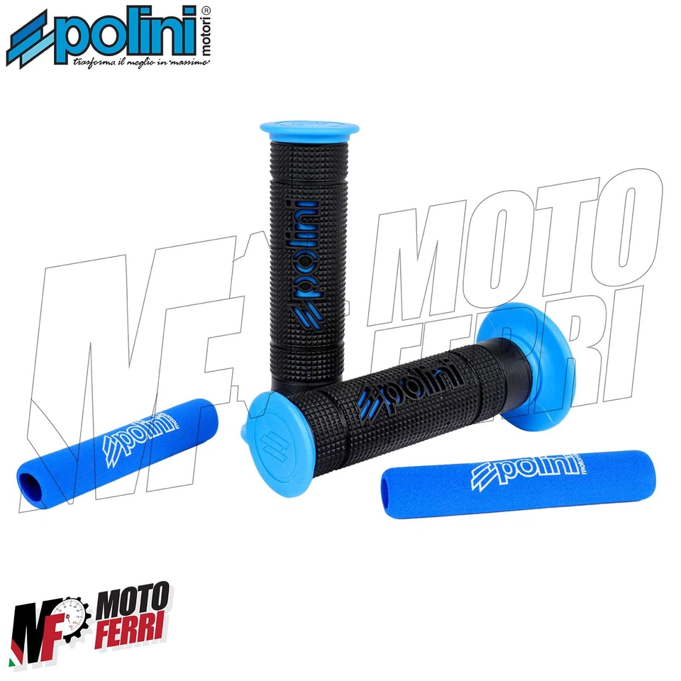 MF1748 Manopole Polini Big Evolution Bicolore Nero / Blu Scooter Universali - Immagine 4 di 4