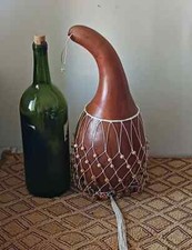 Axatse medium-small Ewe-style netted gourd rattle 