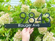 Personalized Custom House Home Number Street Address HDPE Sign 5.5in x 16in