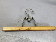 Vintage Walker Product Wooden Hanger Wire Clamp Pant Garment Hanger