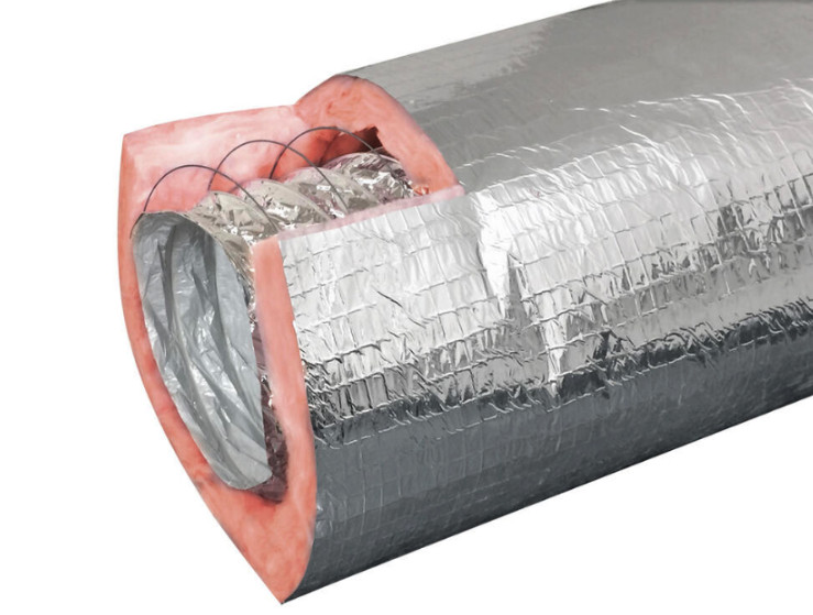 6-in x 25-Ft Insulated Flexible Round Flex Duct Tube R8 Heating/AC Vent  Venting | eBay