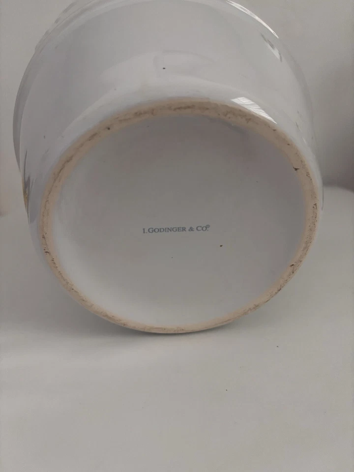 POPCORN Bowl - I. Godinger & Co. White Large Ceramic Serving White Raised Letter - Image 3 of 4