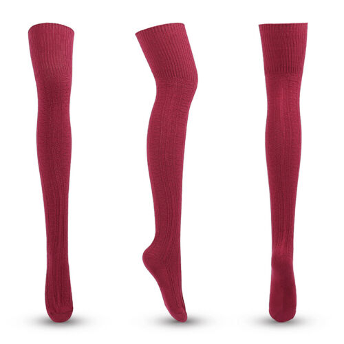 Frauen Winter Warme Gestrickte Socken Über Knie Lange Oberschenkel Hohe 〒 - Bild 16 von 21