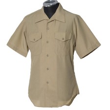 USMC Marine Corps Men's Khaki Dress Shirt Class A B Alpha short/long sleeve