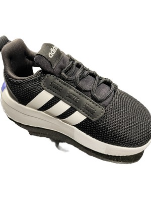 ADIDAS H04229 RACER TR21 INF'S (Medium) Black/White Mesh Running Shoes