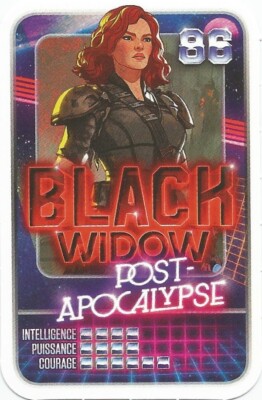 MARVEL SUPER HEROS LECLERC KARTE 2021 ENTHÜLLT DEINE MACHT. BLACK WIDOW POST NR. 86