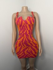 Orange Pink Mini Dress