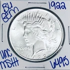 1922 BU UNCIRCULATED SILVER PEACE DOLLAR AUTHENTIC U.S. MINT FREE SHIPPING 6495