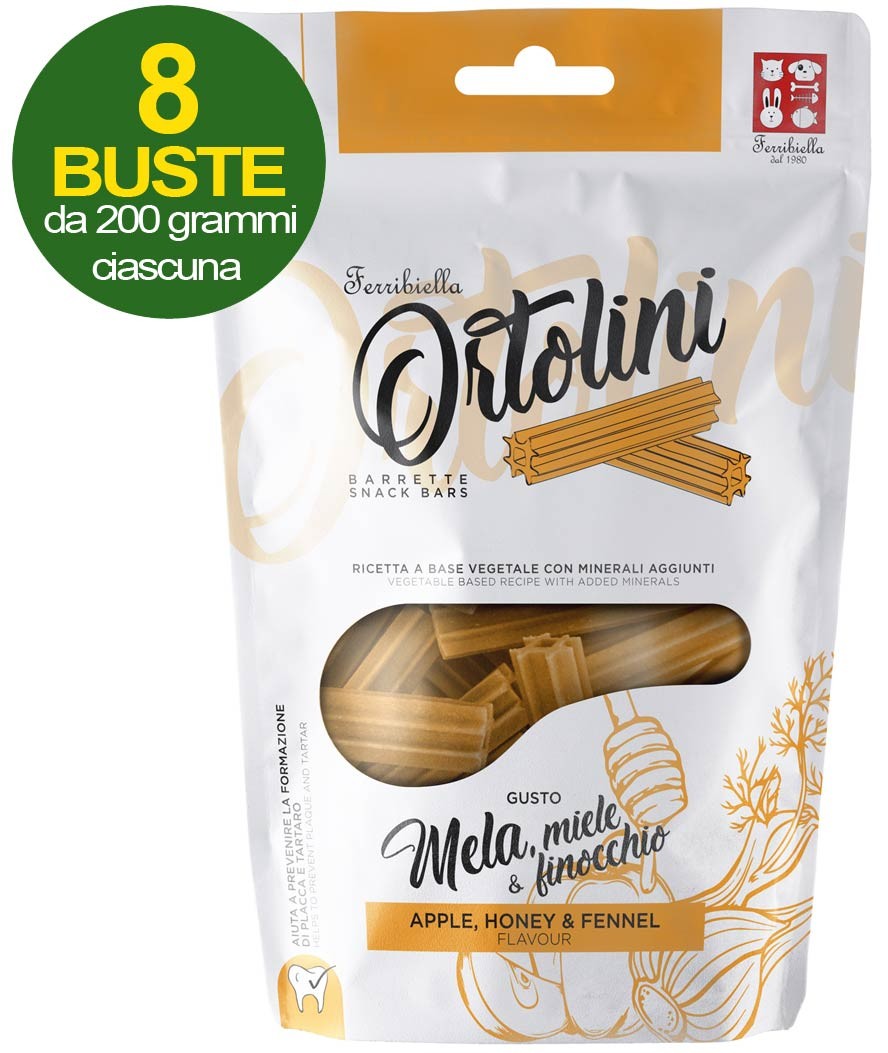 Barrette Vegetali per Cani Ortolini Mela Miele e Finocchio Large