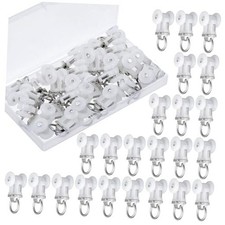 Curtain Track Roller Hooks Rail Pulleys Runners Plastic Ceiling Gliders 60