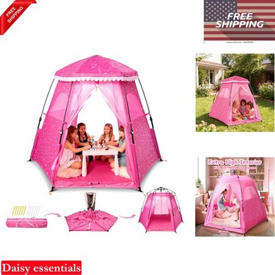 Princess Pop-up Play Tent for Girls Large Indoor Outdoor Castle Pink 78x66