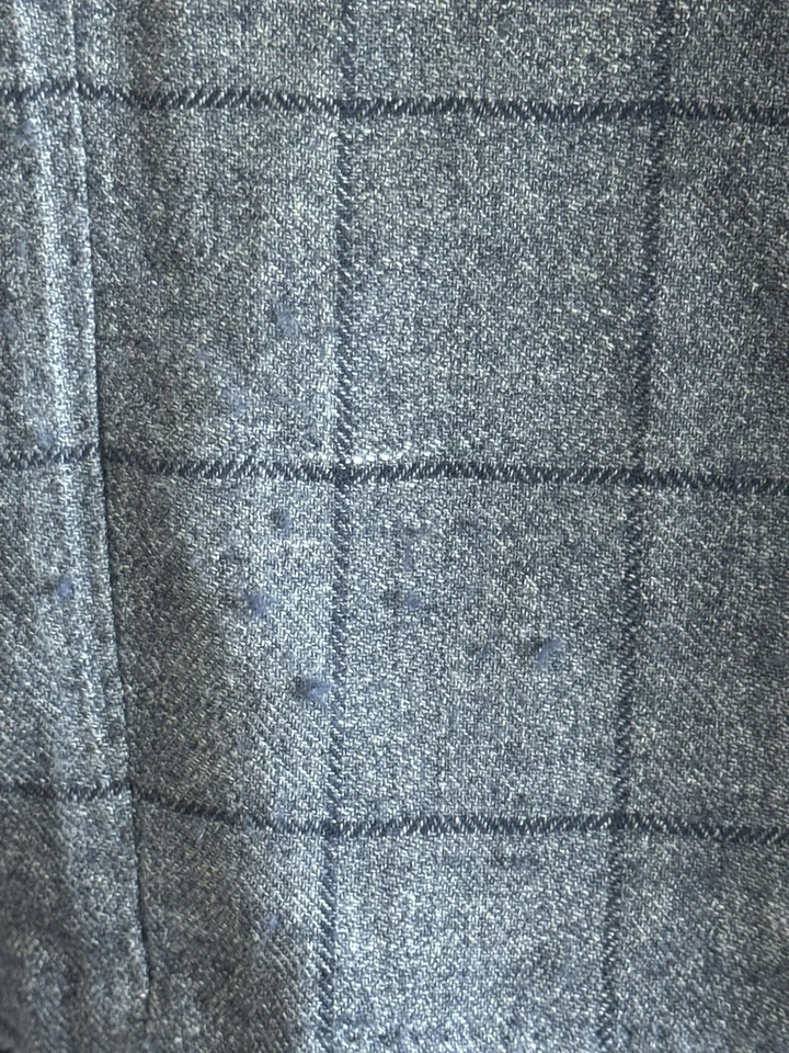 LBM 1911 Mens Luxury Angora Wool Blue  Plaid 2 Button Blazer Jacket US 40R Italy - Image 4 of 4