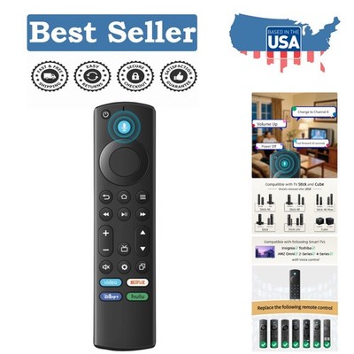 Fire TV Remote with Voice Control - Ergonomic & Easy Navigation - Black