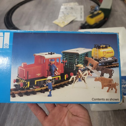 Rare Vtg Playmobil 4026 Electric Train Railroad Track G Scale TESTED W/Box - Picture 10 of 11