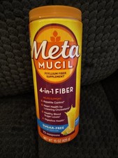 Metamucil Sugar Free Psyllium Husk Fiber Supplement Orange Powder 72 Servings