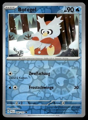 Botogel 046/193 Common Paldea Evolved Pokemon Reverse Holo NM Deutsch
