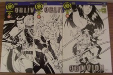 OBLIVION 1-3 ACTION LAB SKETCH VARIANT COMIC SET COMPLETE MOVIE SEELEY 2016 NM