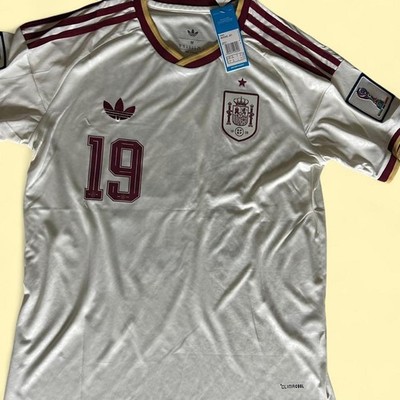 Adidas Spain 2026 World Cup Away Lamine Yamal #19 white & burgundy