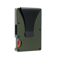 The Ridge Style Titanium Wallet with RFID Blocking Card Slots, Money Clip Usa