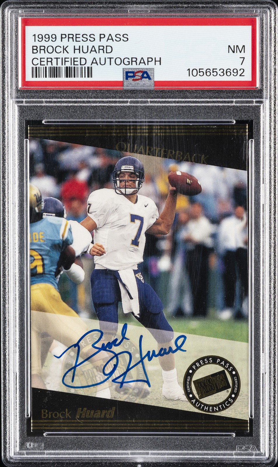 Brock Huard Press Pass Certified Autograph # Base