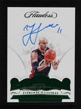 2017-18 Panini Flawless Green 2/5 Zydrunas Ilgauskas #FA-ZI Auto 3d3