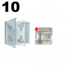 10 STANDARD White Double CD Jewel Case & 100 OPP Bags