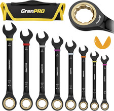 Ratcheting Wrench Set Metric And Standard 9pc 8-19 Mm 72th Long Big Box Open En Ratcheting Wrench Set Metric And Standard 9pc 8-19 Mm 72th Long Big Box Open En
