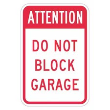 LYLE T1-1632-EG_12x18 No Parking Sign, 12" W, 18" H, English, Aluminum, White