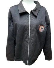 Hot Leathers Men's Polyester Motorcycle Jacket Burning Skull Size 3XL Black