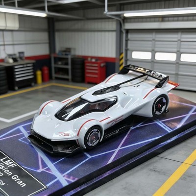 1:64 Vision Gran Turismo VGT Concept Car Alloy Diecast Model White Collectible