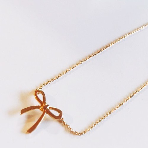 Tiffany Bow Necklace In 18 K Pink Gold - Picture 2 of 5