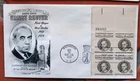 CHAMPION OF LIBERTY MAYOR BERLIN GERMANY REUTER 1959 FLEETWOOD PLATE#BLOCK FDC U