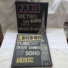 Cities London & Paris by Tom Frazier Ikea Canvas Art Prints Travel