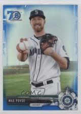 2017 Bowman Chrome Prospects Blue Refractor 70th Anniversary Max Povse fm5