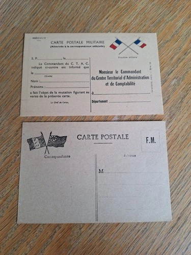 2 Virgin Military Franchise Cards. V.Photos