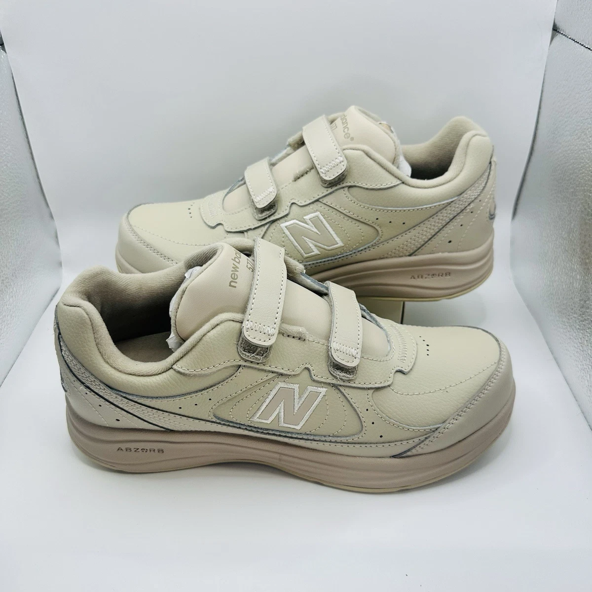 New Balance 577 Abzorb Bone Leather Strap Walking Shoe Mens Sz 12 EE Hook Loop Men main image 2