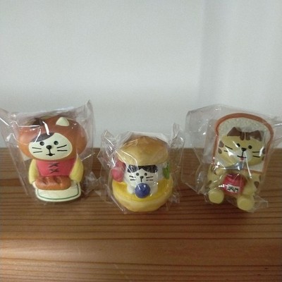 DECOLE Concombre Figure Bread Cat 3pcs set DECOLE DECOLE DECOLE DECOLE DECOLE