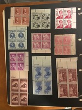 US Plate Blocks Lot - 30 Blocks. MNH - a few very light hinge hard to say .