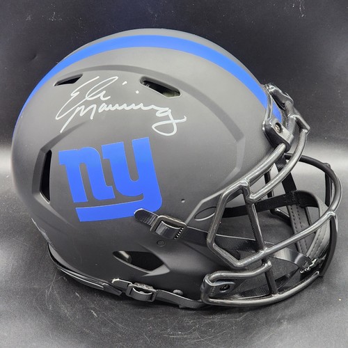 ELI MANNING Firmado/Autografiado NY GIANTS AUTÉNTICO ECLIPSE Casco de Velocidad-FANÁTICOS